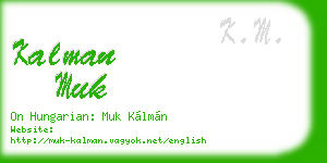 kalman muk business card