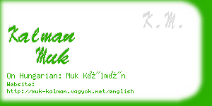 kalman muk business card